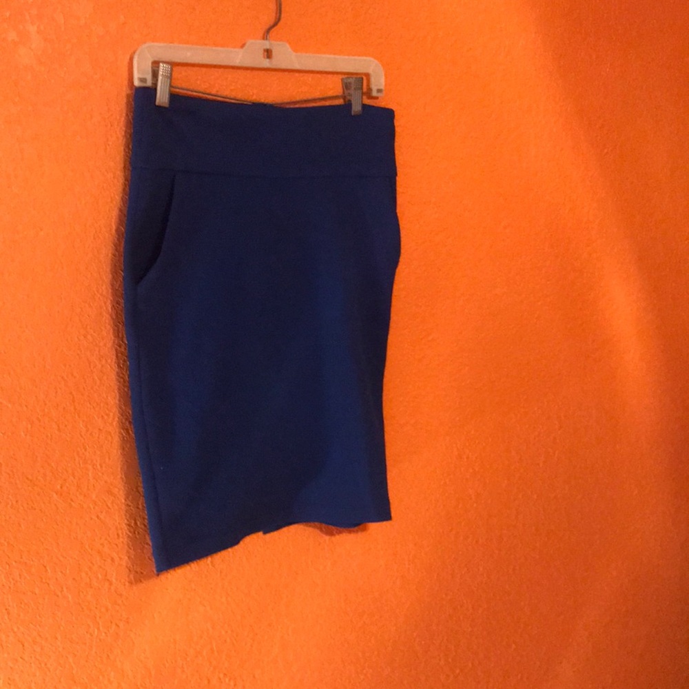 Blue pencil skirt